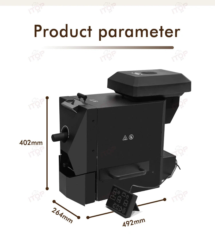 ITOP CBR Electric Coffee Bean Roaster Commercial Roaster Automatic Roasting Machine with 3 Baking Curve Grain Dryer 110V 220V