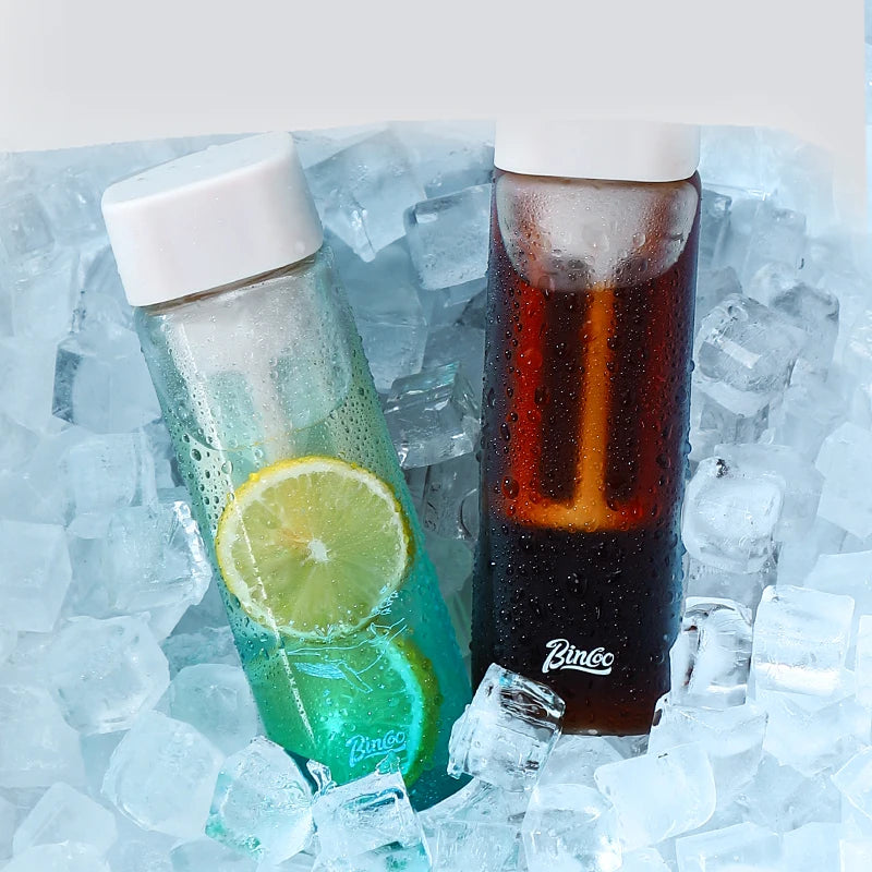 BINCOO Cold brew coffee pot with accompanying coffee cup, portable cold brew cup, Tritan water cup, cold brew pot, cold brew tea