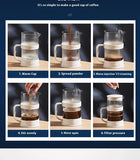 GIANXI Hand Press Coffee Maker Multi-function Filter Coffee Maker Home Brewing Coffee Maker Tea Filter Cold Brew Pot
