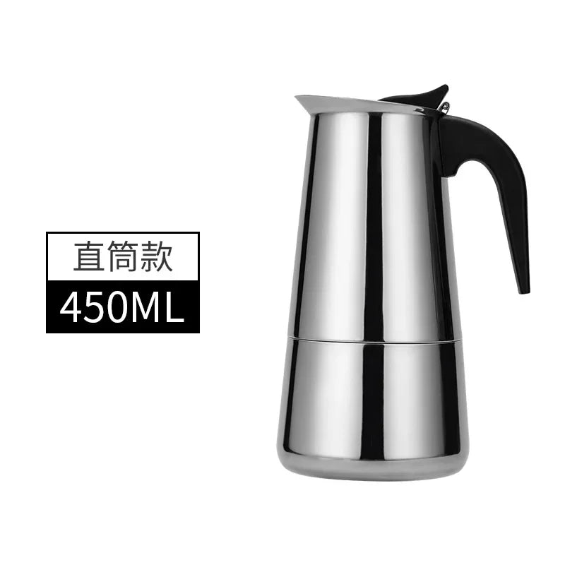 Coffee Maker Moka Pot 50ml-600ml Stainless Steel Cafe Percolator Maker, Italian Coffee Machine Fit Induction Cookers Coffeeware