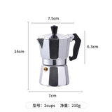 Alloy Mocha Pot 1 Cup 50ml Home Coffee Pot Household Octagonal Moka Coffee Tools