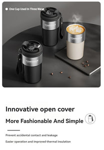 Coffee Cup Cold And Hot Insulated With Filter Chamber Office And Leisure Stainless Steel Cup  Ice Cubes Hold