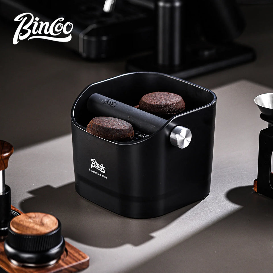 Bincoo Coffee Knock Box Espresso Grounds Container Dump Bin Bucket Anti Slip Powder Beveled Residue Home Cafe Bar Barista Tools