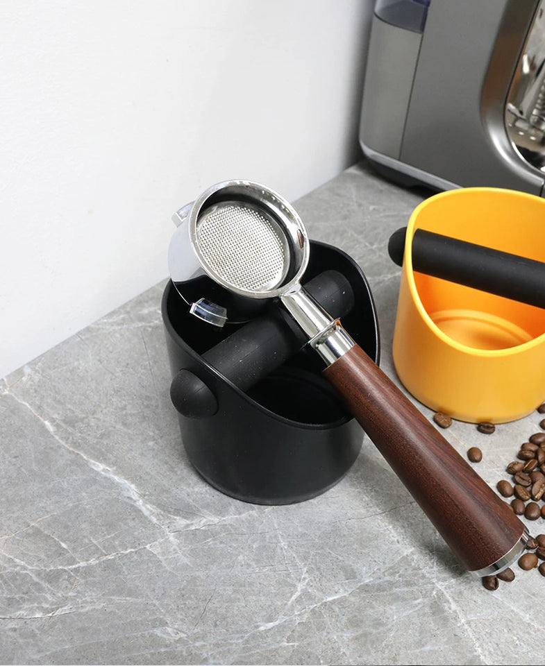 Coffee Knock Box For Grind Waste Grounds Dump Bin Anti-slip Pads Shock-Absorbent With Removable Bar Espresso Maker Barista Tools
