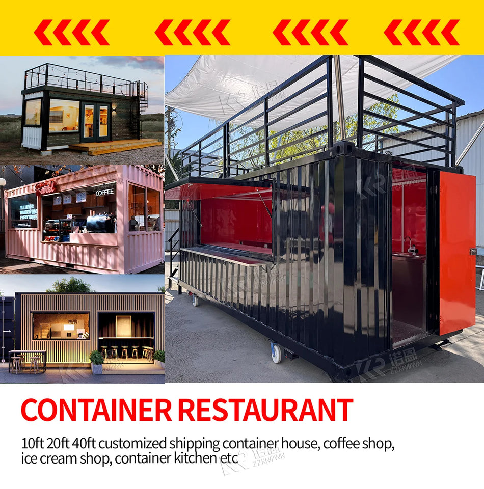 Restaurant Shipping Bar Movable Container Modular Kitchen Office Shipping Container Office Restaurant