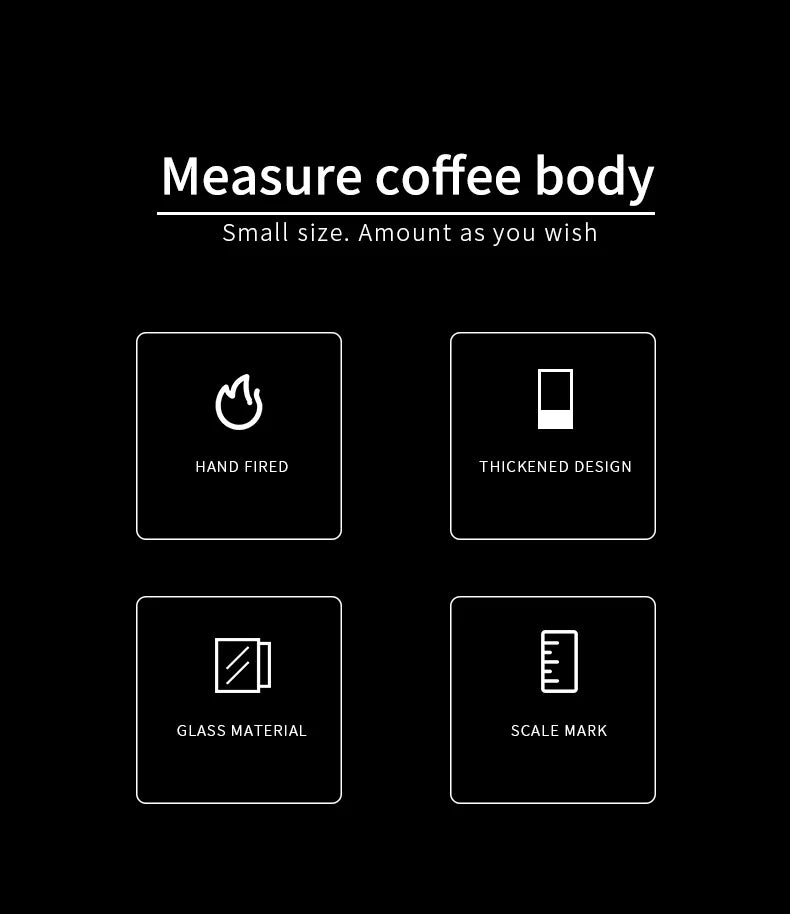 Bincoo Espresso Measuring Cup, Glass Espresso Extraction Cup, Ounce with Scale, Small Milk Cup, Milk Can, Coffee Cup, 50ml
