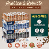 VINUT 280ml Cold Brew Coffee Arabica Robusta Non-GMO Dairy & Gluten-Free Private Label Factory Pricing with Free Sample