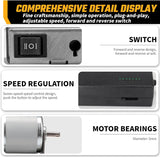 Mini Bench Grinder with 3 Wheels, Electric Multi-Purpose Grinding Machine for Metal, Wood, Knife Making, Jewelry Buffing, 6.3 x