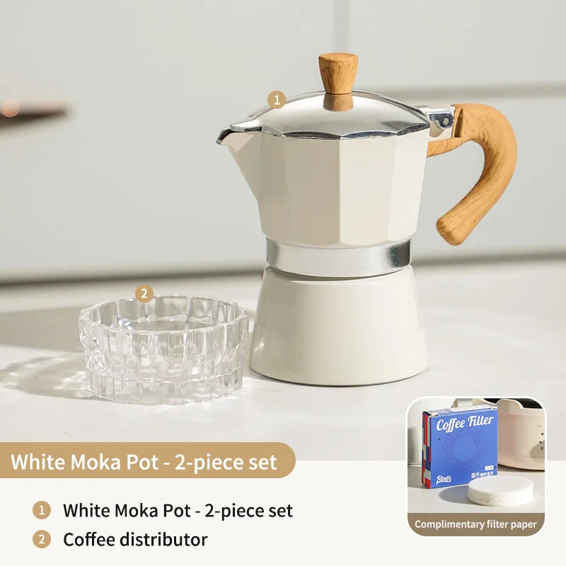 Coffee Moka pot 150ml Classic Italian Espresso Maker Extraction Hand Brewing coffee Pot Barista Coffee Machine Coffee Utensil