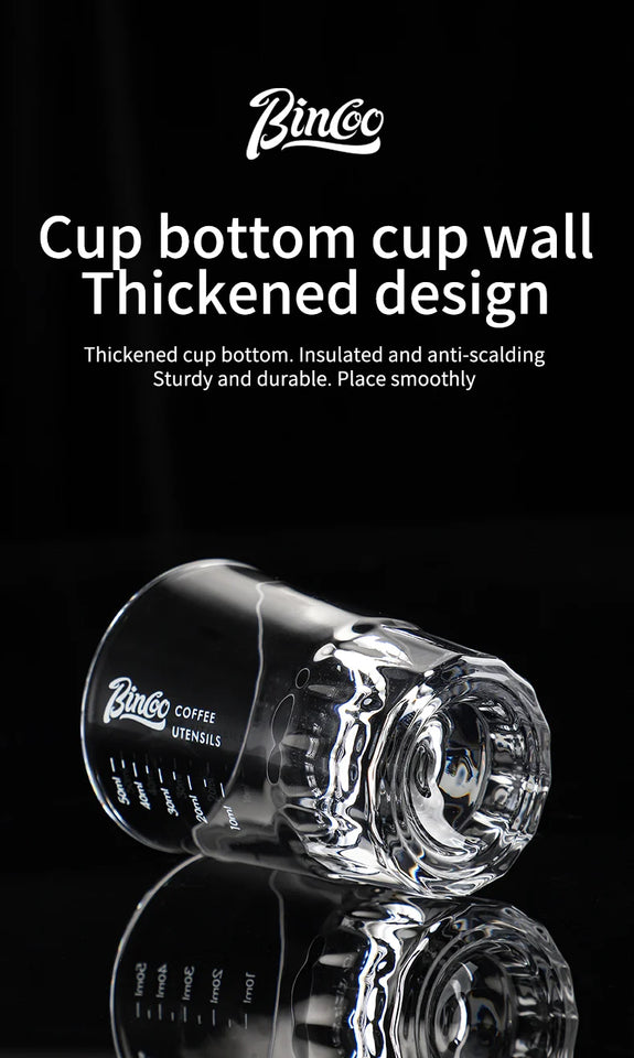 Bincoo Espresso Measuring Cup, Glass Espresso Extraction Cup, Ounce with Scale, Small Milk Cup, Milk Can, Coffee Cup, 50ml