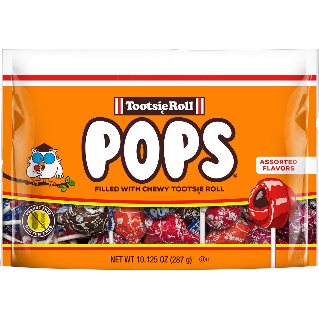 Tootsie Pops, Assorted Flavor Gluten Free and Peanut Free Lollipops, 10.125 Oz.