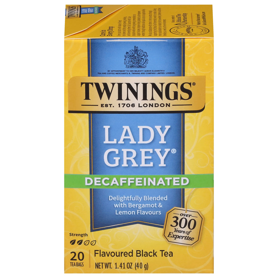 Lady Grey Decaffeinated Citrus Black Tea Bags, 20 Count Box