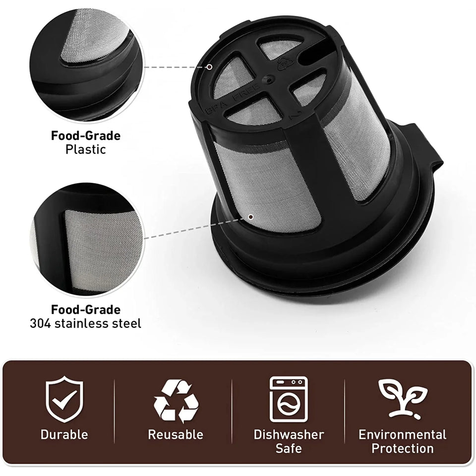 Reusable Coffee Filter for Ninja Dual Brew Coffee Maker, 2 Pack K Cup Reusable Coffee Pods and 2 Pack Coffee Maker Coffee Filters #4 Compatible for Ninja Dual Brew Coffee Maker Ninja - 4 Pack