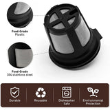 Reusable Coffee Filter for Ninja Dual Brew Coffee Maker, 2 Pack K Cup Reusable Coffee Pods and 2 Pack Coffee Maker Coffee Filters #4 Compatible for Ninja Dual Brew Coffee Maker Ninja - 4 Pack