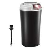 PANCERKA Semi-Automatic Electric Coffee Grinder, Stainless Steel Spice & Nut Mill with One-Touch Push-Button Operation, Reusable Filter, 110-130V US Plug, Includes Integrated Cleaning Brush