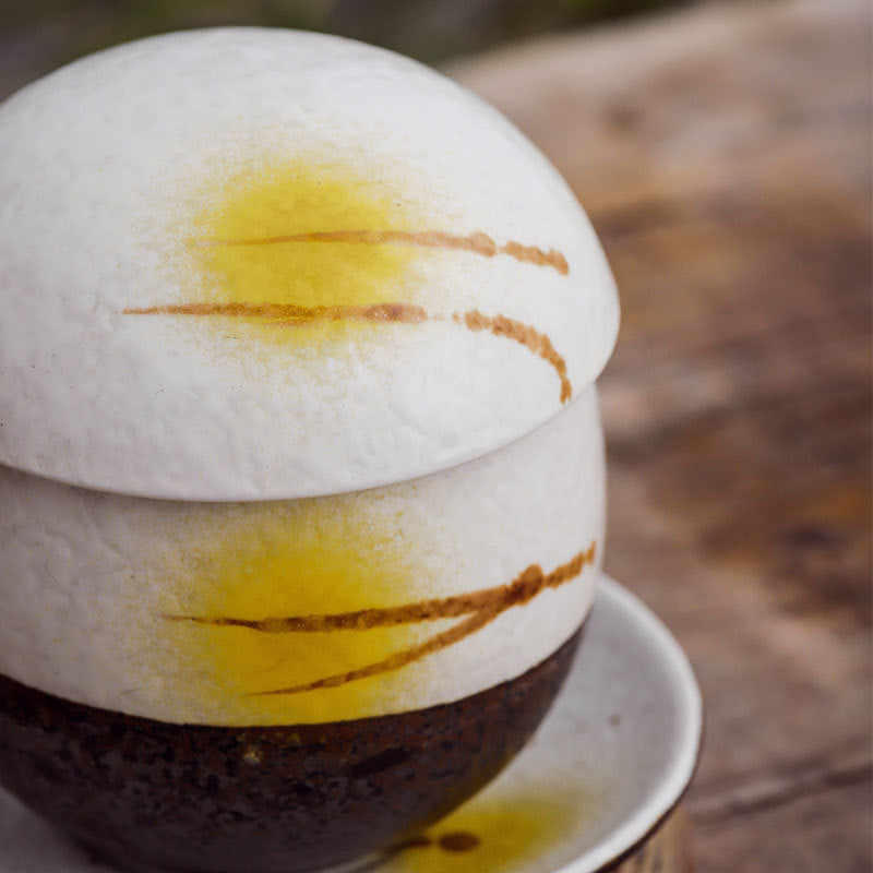 Japanese Style Ceramic Stew Pot Hotel Restaurant Steamed Eggs Nourishing Bird's Nest