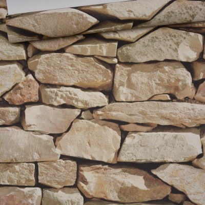 Retro 3D Solid Stone Wallpaper Artificial Stone Stone Coffee Shop Bar Restaurant