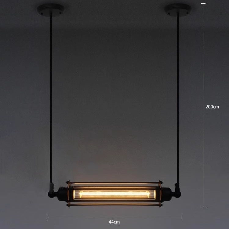 Restaurant Bar Counter Cafe Retro Nostalgic Iron Small Iron Cage Chandelier