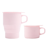 Creative Home Office Silicone Mug With Lid Folding Straw Coffee Cup Mug Custom Logo