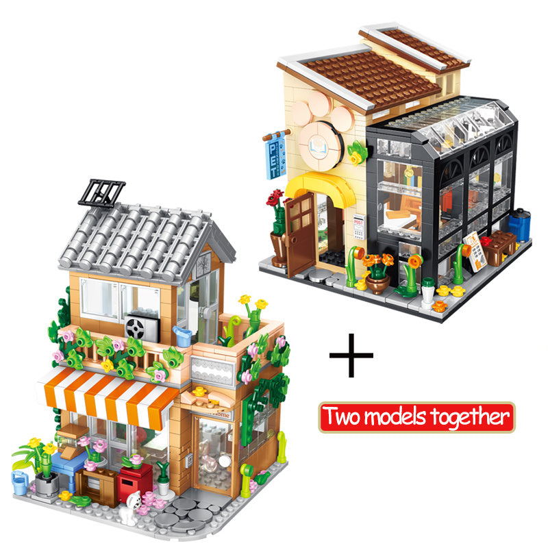 Coffee Shop Assembly Model Toy Building Blocks