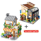 Coffee Shop Assembly Model Toy Building Blocks