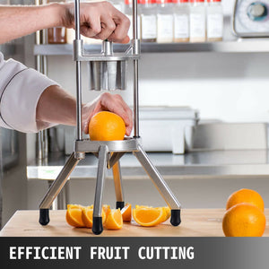 VEVOR 8-Section Commercial Easy Wedger Stainless Steel Blade Fruit Lime Slicer, Lemon Cutter 8 Wedges For Bar Restaurant