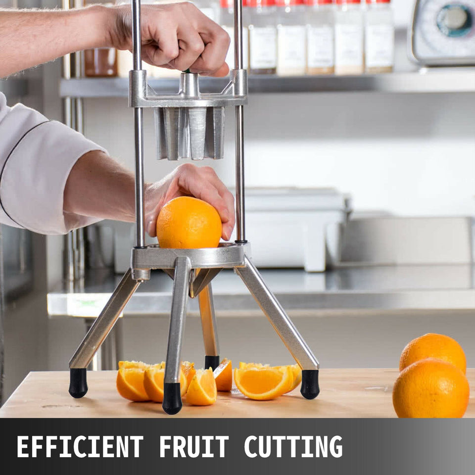 VEVOR 8-Section Commercial Easy Wedger Stainless Steel Blade Fruit Lime Slicer, Lemon Cutter 8 Wedges For Bar Restaurant