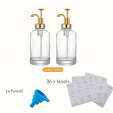 2pcs, Syrup Dispenser Bottle, Coffee Syrup Bottle, Bar Syrup Dispenser Jar, Coffee Pump Dispenser, Oil Dispenser, Glass Syrup Bottle With Pump, Dispenser For Coffee Bar, Glass Syrup Bottle 16.9oz/500ml. Gift For Friends Kitch