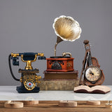 Retro Small Ornaments Phonograph Home Living Room European Style Clothing Coffee Shop Decorations