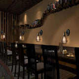 American Industrial Style Wrought Iron Retro Restaurant Bar Aisle Wall Lamp Universal