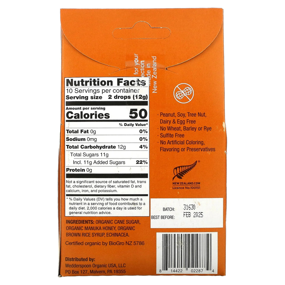 Organic Manuka Honey Drops - Honey 20Ct