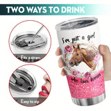 Horse Lover's Insulated Stainless Steel Tumbler with Lid - Double Vacuum Coffee Mug for Home, Office, and Travel - Reusable & Hand Wash Only