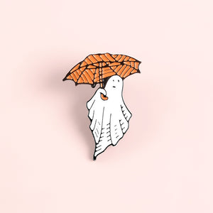 Happy Halloween Enamel Pin Custom Coffee Moon Ghost Pumpkin