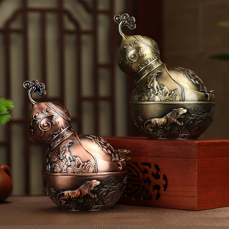 Home Living Room Office Coffee Table Ashtray With Lid Ornaments