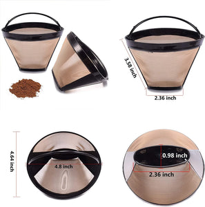 Reusable Coffee Filter for Ninja Dual Brew Coffee Maker, 2 Pack K Cup Reusable Coffee Pods and 2 Pack Coffee Maker Coffee Filters #4 Compatible for Ninja Dual Brew Coffee Maker Ninja - 4 Pack