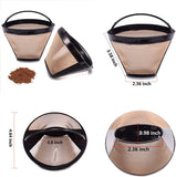 Reusable Coffee Filter for Ninja Dual Brew Coffee Maker, 2 Pack K Cup Reusable Coffee Pods and 2 Pack Coffee Maker Coffee Filters #4 Compatible for Ninja Dual Brew Coffee Maker Ninja - 4 Pack