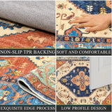 1pc Black Golden Large Flower High-end Rug Large Flower Pattern Retro Texture Premium Home Style Floor Mat Non-slip Kitchen Mat, Hotel Coffee Shop Bar Living Room Bedroom Decorative Rug, Waterproof Comfortable Mat