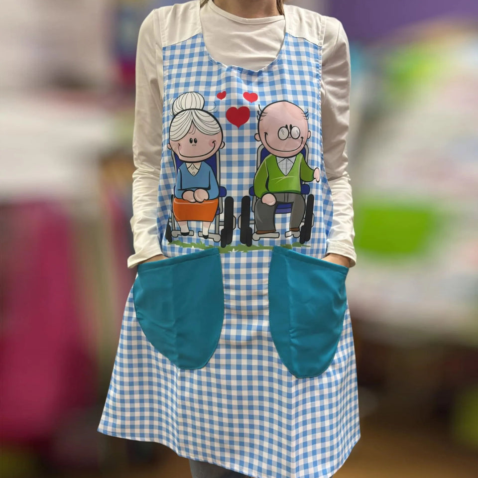 Coffee Baking Handmade Floral Cross Printed Home Apron