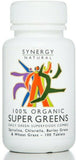 Synergy Natural Organic Super Greens - 100 Tablets of Premium Superfood Blend