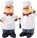Resin Chef Figurines, Fat Chef Ornament Statue Italian Chef Kitchen Decor for Counter Restaurant Coffee Shop(Holding Noodle)
