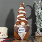 Coffee Rudolph Faceless Doll Window Decoration