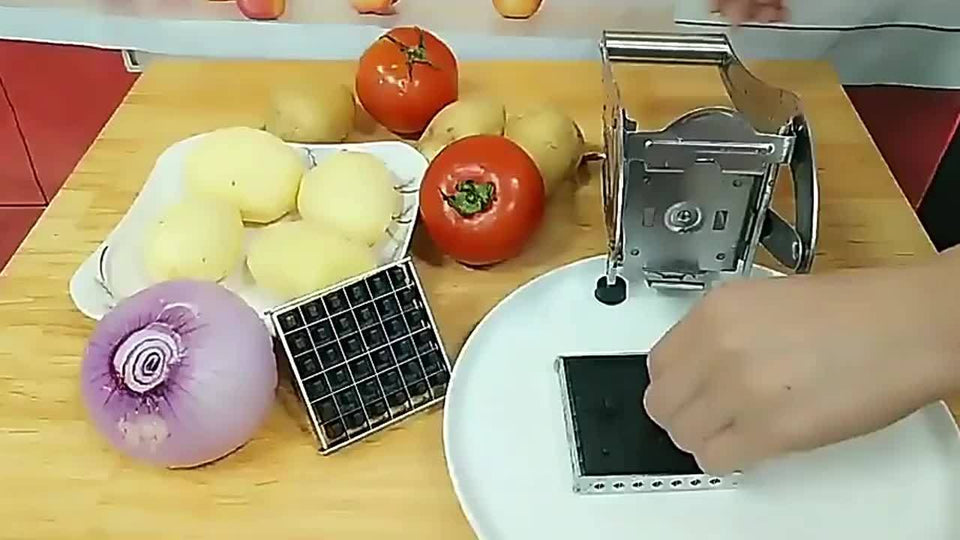 Potato French Fry Cutter, Restaurant French Fry Cutter Stainless Steel Potato 1pc Cutter Vegetable Potato Slicer With Suction Feet Cutter Potato Heavy Duty Cutter For Potatoes Carrots Cucumbers, Vegetable Chopper, Onion Chopp