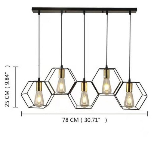 Loft Industrial Style Special-shaped Iron Droplight American Retro Living Room Restaurant Acrylic Aidi