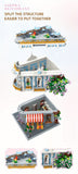 JIE-STAR 3725pcs Sakura Restaurant Street Scene Building Blocks Set - Creative Home Decor, Romantic Architectural Model Kit for Display