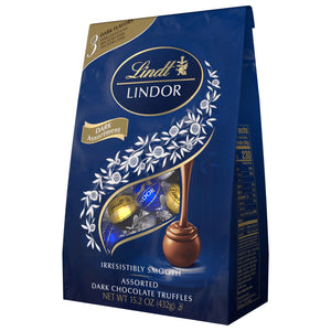 Lindor Assorted Dark Chocolate Candy Truffles, 15.2 Oz. Bag