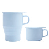 Creative Home Office Silicone Mug With Lid Folding Straw Coffee Cup Mug Custom Logo