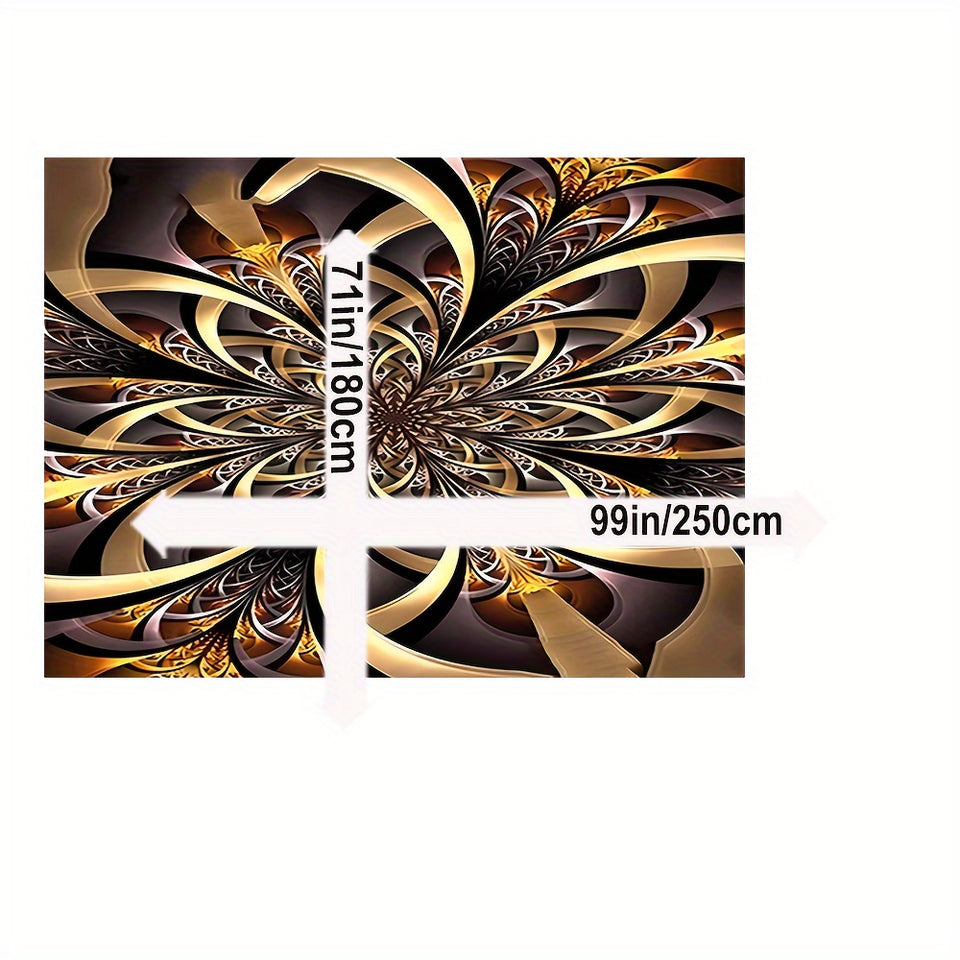 1pc Black Golden Large Flower High-end Rug Large Flower Pattern Retro Texture Premium Home Style Floor Mat Non-slip Kitchen Mat, Hotel Coffee Shop Bar Living Room Bedroom Decorative Rug, Waterproof Comfortable Mat