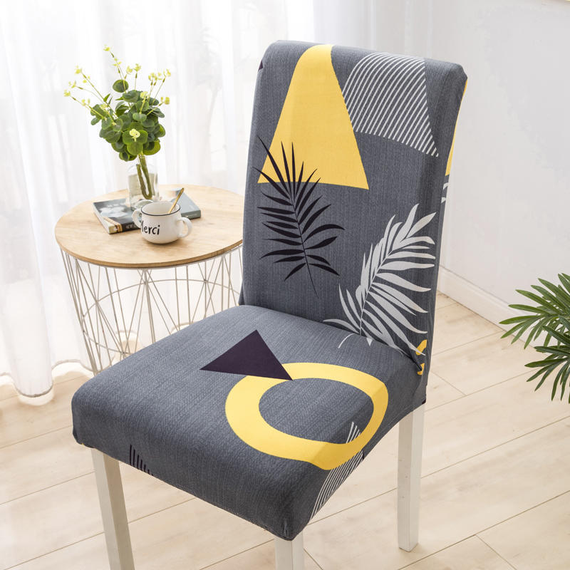 Geometric Dining Chair Cover Spandex Elastic Chair Cover Sofa Cover Retractable Chair Cover For Wedding Banquet Hotel Banquet Restaurant