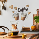 Coffee Drink Love Bedroom Living Room Entrance Wardrobe Dormitory Home Decoration Wallpaper Self-adhesive