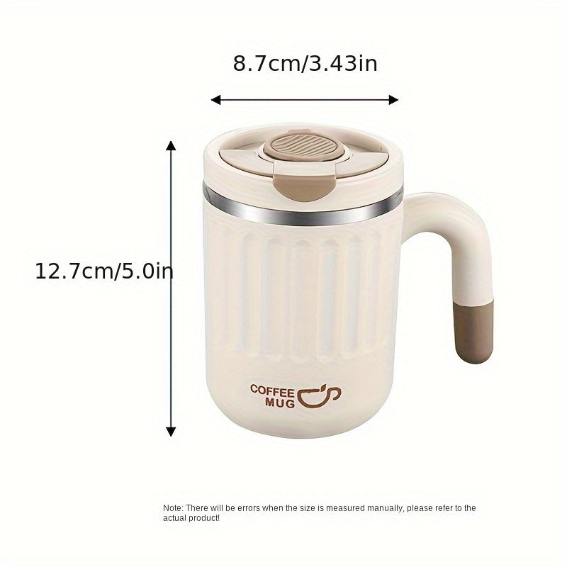 480ml Double-Wall Insulated Stainless Steel Coffee Mugs - Durable, Stylish, and Spill-Proof Travel Cups with Lids for Couples and Office Use - Ideal for Hot and Cold Beverages, Easy to Clean, and BPA-Free